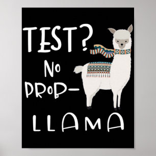 - No Prob-llama Testing Teacher Educator Funny Poster