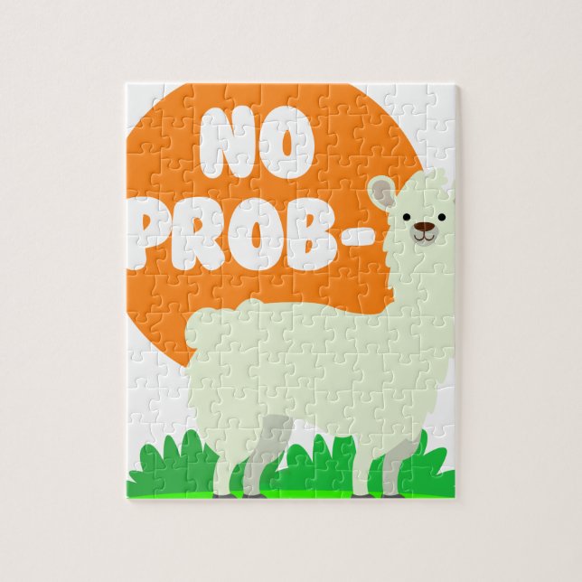 No Prob-Llama - The No Problem Llama - Funny Jigsaw Puzzle (Vertical)