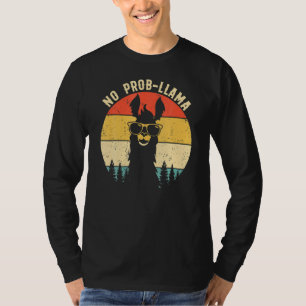 NO PROB LLAMA Vintage Llama Alpaca T-Shirt
