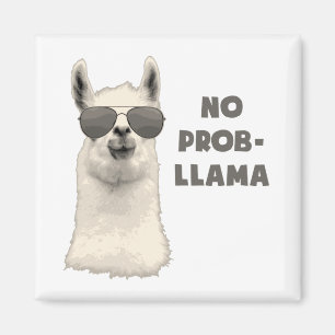 No Problem Llama Magnet
