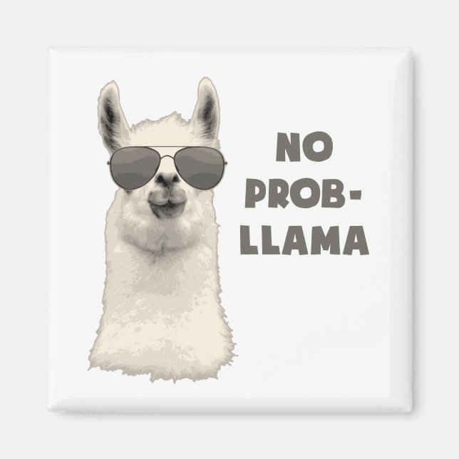 No Problem Llama Magnet (Front)