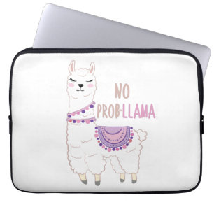 No Probllama Llama Funny Laptop Sleeve