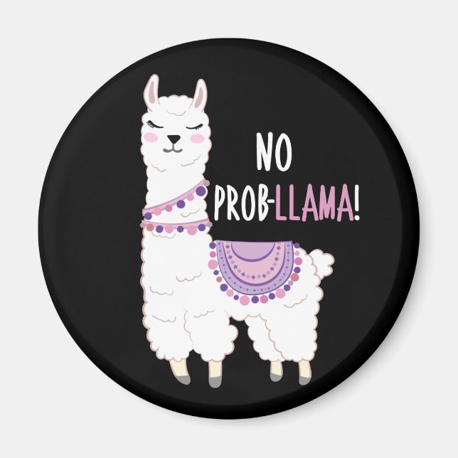 No Probllama Llama Magnet (Front)