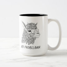 No Probllama Mug – Cute Llama Design