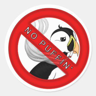 No Puffin Classic Round Sticker