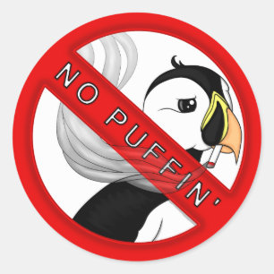 No Puffin Classic Round Sticker