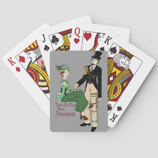 No Punk like a Steampunk Playing Cards (Back)