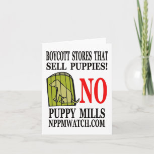No Puppy Mills Note Cards