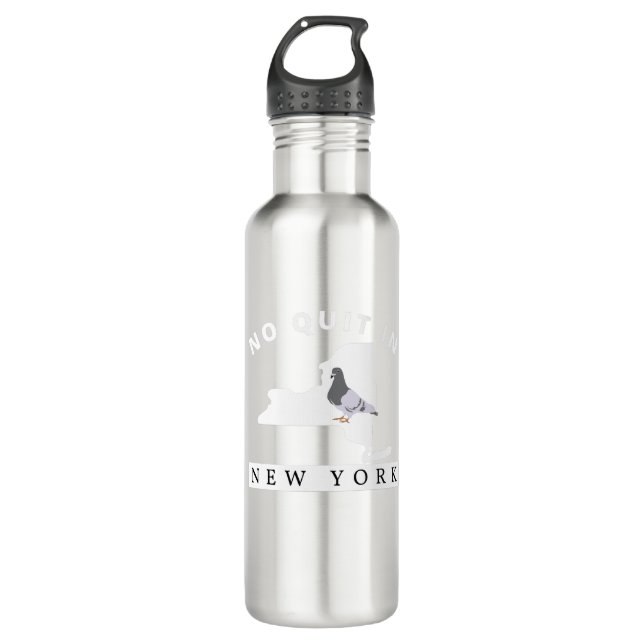 No quit in New York 710 Ml Water Bottle (Front)