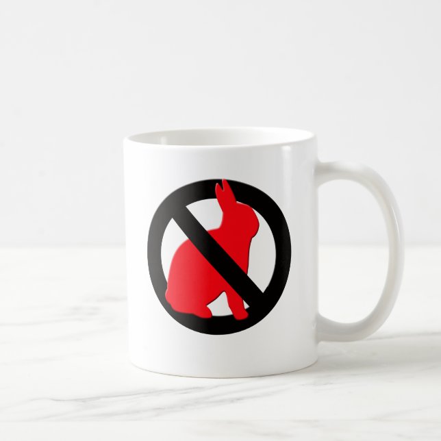 No Rabbits Allowed Coffee Mug (Right)