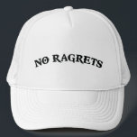 No Ragrets Mispelled Regrets Tattoo Trucker Hat<br><div class="desc">Protip:  You may not actually want to get this as a tattoo.  It seems that the spelling is off.  Unless you think you'll have no regrets.</div>