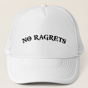No Ragrets Mispelled Regrets Tattoo Trucker Hat