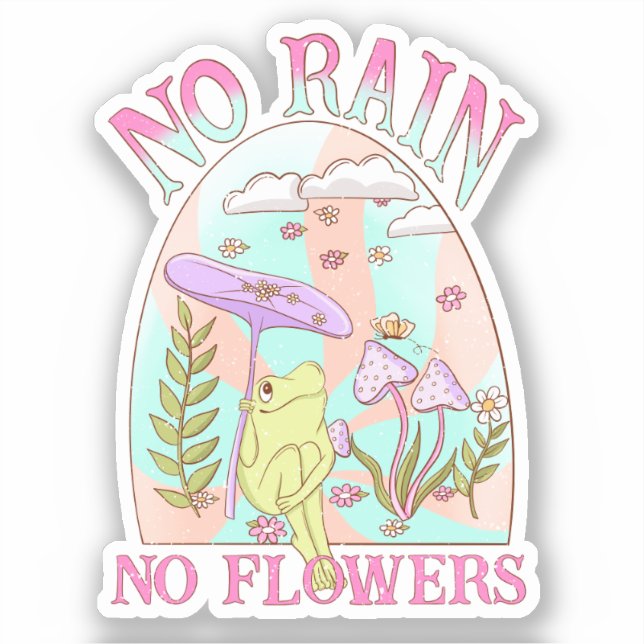 No Rain, No Flowers | Inspiring Floral & Mushroom (Front)