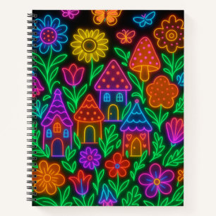 No Rain No Flowers Neon Journal