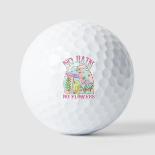 No Rain, No Flowers – Vibrant Floral & Mushroom Golf Balls