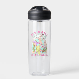 No Rain, No Flowers – Vibrant Floral & Mushroom Water Bottle