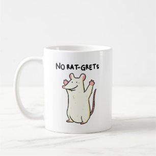 No Rat-grets Animal Rodent Rat Pun Mug