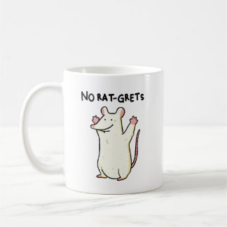 No Rat-grets Animal Rodent Rat Pun Mug