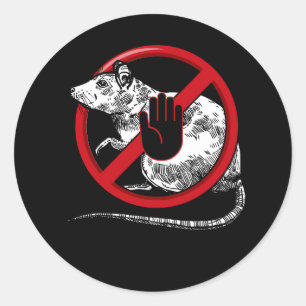 No Rat Sign Stop Snitching Pest Control Cool Novel Classic Round Sticker