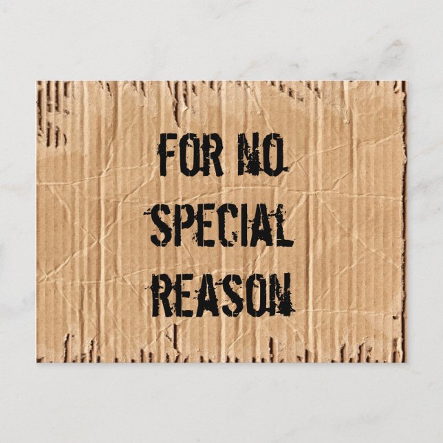 no reason postcard (Front)