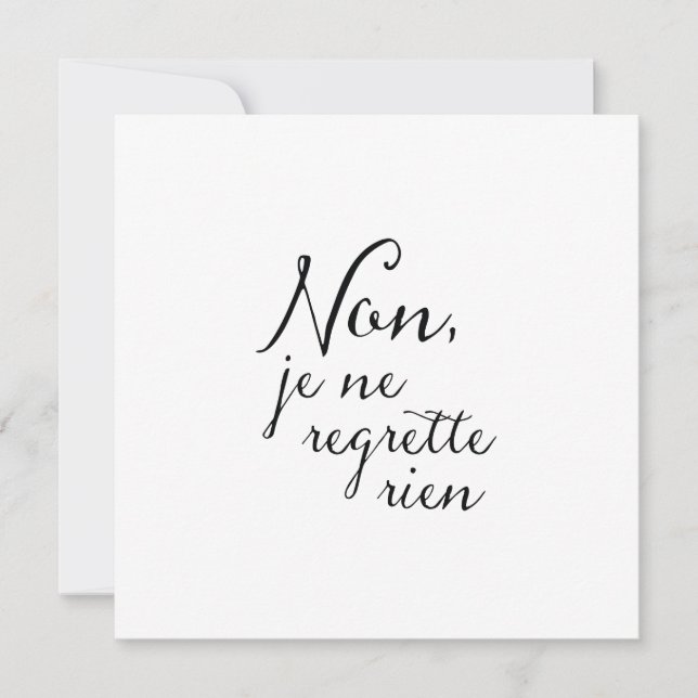 No Regrets Birthday, Anniversary Retirement Party Invitation (Front)