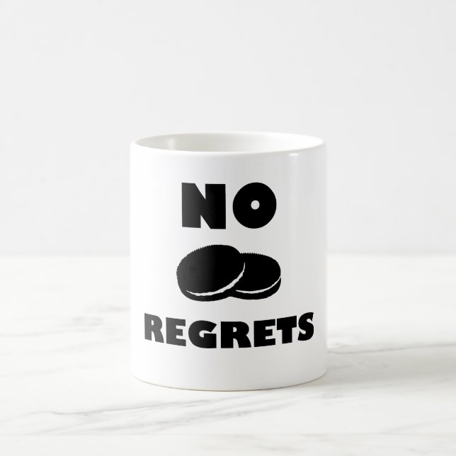 No Regrets Black/White Cookie Sandwich Mug (Center)