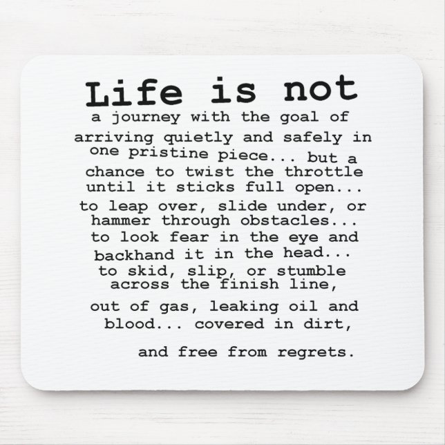 No Regrets - Dirt Bike Motocross Mousepad (Front)