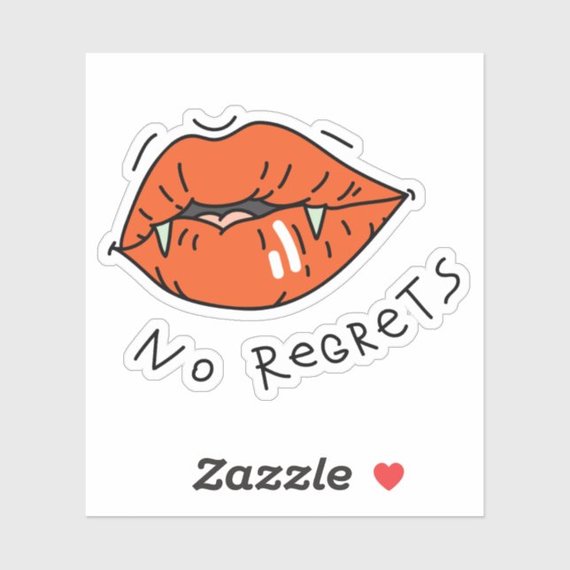 No Regrets Red Lips Valentine (Sheet)