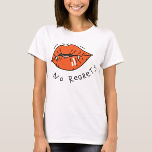 No Regrets Red Lips Valentine T-Shirt