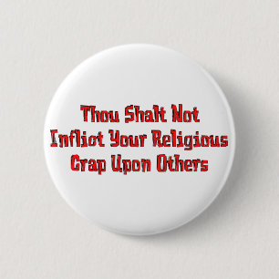 No Religious Crap 6 Cm Round Badge