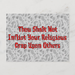 No Religious Crap Postcard