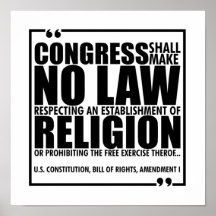No Religious Law Poster
