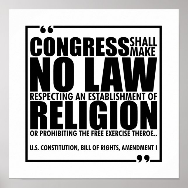 No Religious Law Poster (Front)