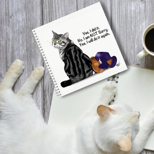 No Remorse Tabby Cat Funny Notebook