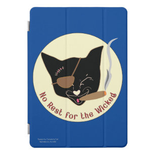 "No Rest for the Wicked" Cat blue iPad Pro Cover
