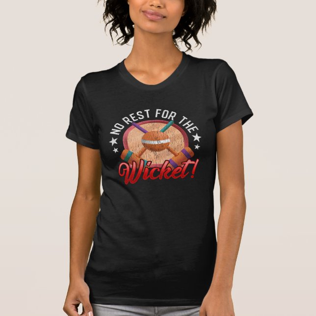 No Rest For The Wicket Funny Croquet Lawn Game T-Shirt (Front)