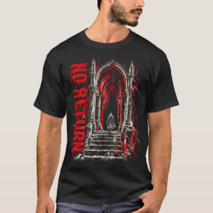NO RETURN — Crimson Gothic Cathedral Doorway T-Shirt