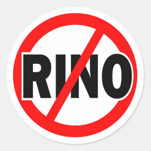 NO RINO - republican/conservative/neocon/liberty Classic Round Sticker