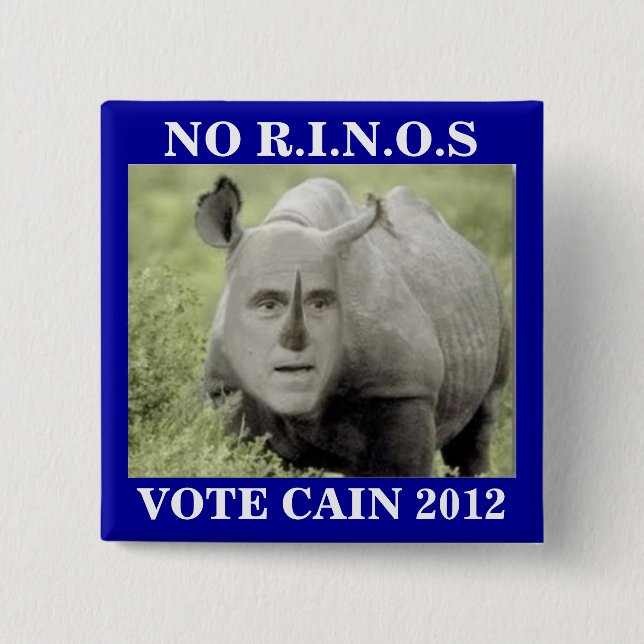 NO RINOS CAIN 2012 15 CM SQUARE BADGE (Front)