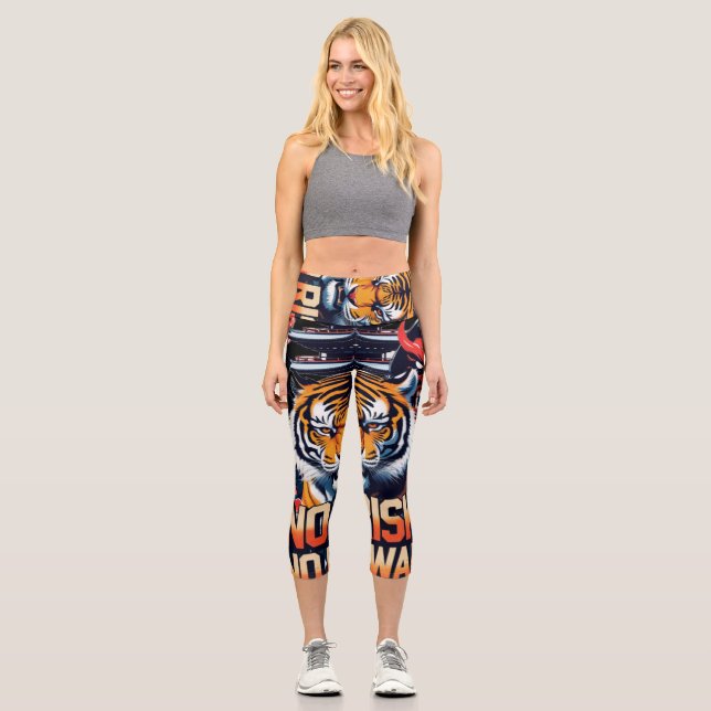 No Risk No Reward – Samurai Tiger leggings  (Front)