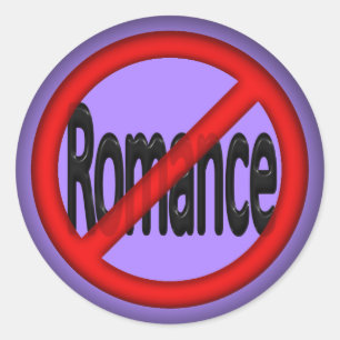No Romance Classic Round Sticker