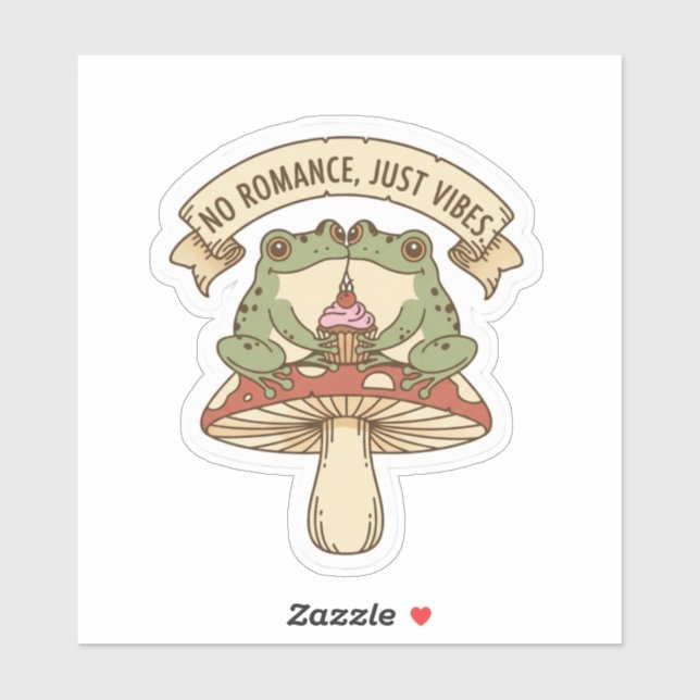 No Romance, Just Vibes | Cute Frog Mushroom core (Sheet)