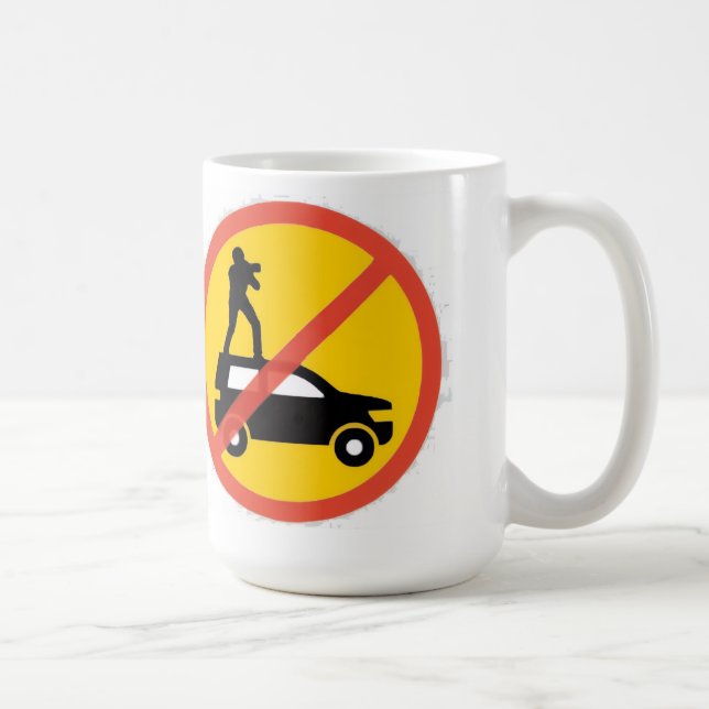 No Roof Riding Euro Sign Coffee Mug (Right)