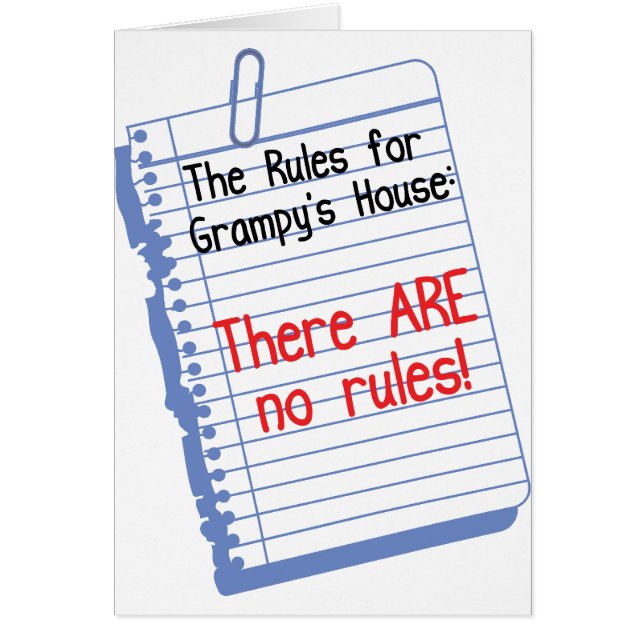 No Rules at Grampy's House (Front)