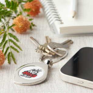 No Rules Graphic Keychain