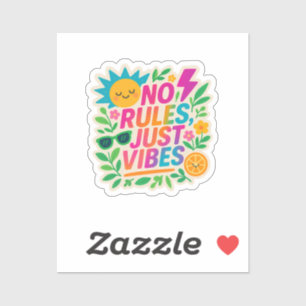 No Rules Just Vibes – Neon Gradient Kawaii-Punk Ty