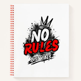 No Rules Just Vibes Spiral Notebook