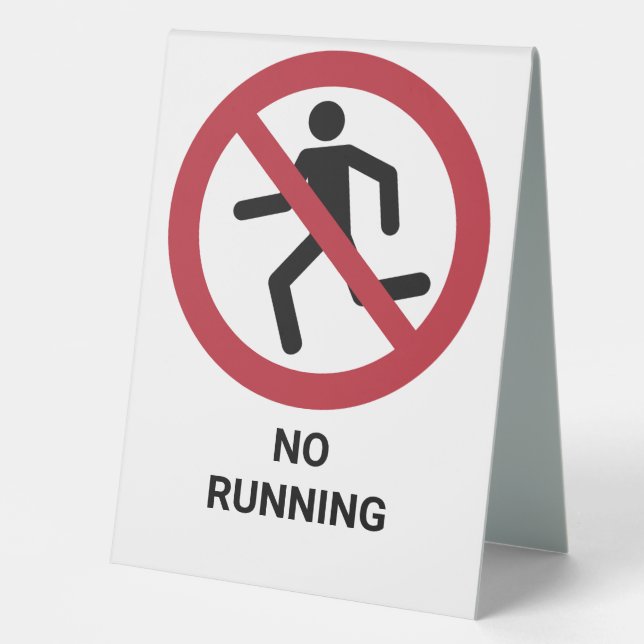 No Running ISO 7010 Prohibition Sign (Front)