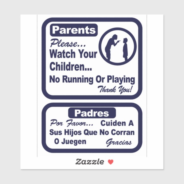 'No Running Playing Watch' Store Overlay Blue (Sheet)