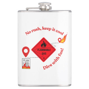 No Rush Keep It Cool Trucker Hip Flask